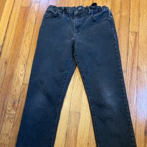 GAP Black Denim Jeans Boys Size 14 Husky Straight Slim